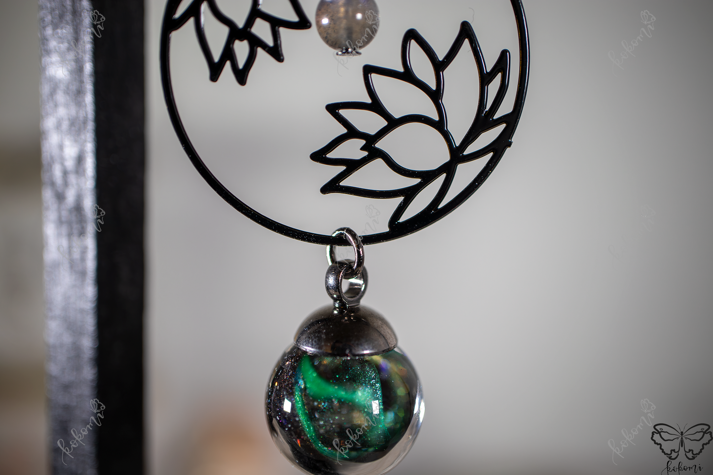 Emerald Galaxy Gun Black Lotus Earrings