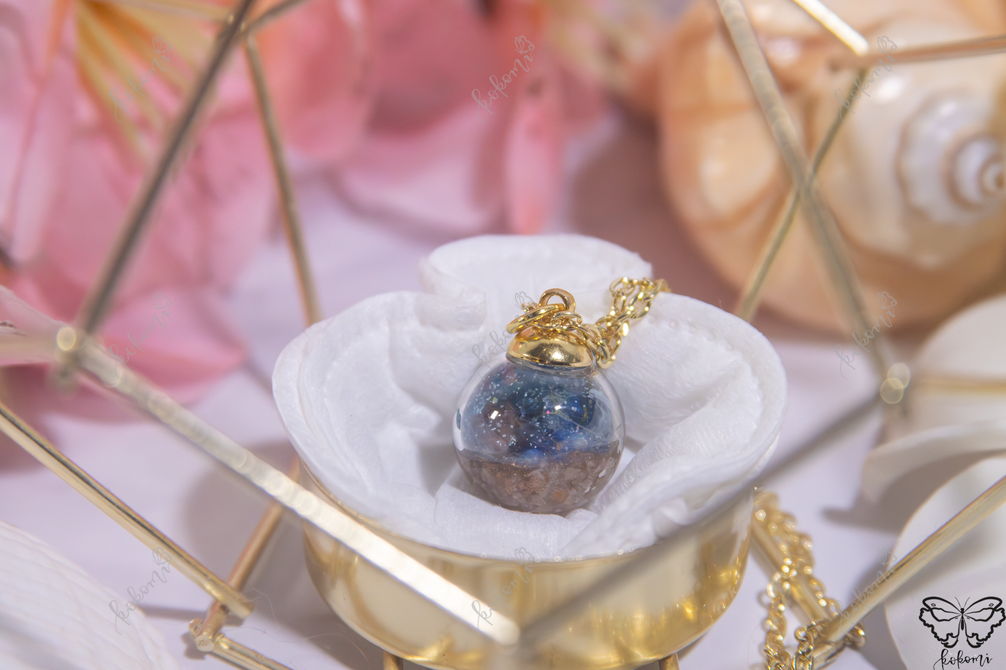 Royal Blue Ocean Resin/Glass Pendant
