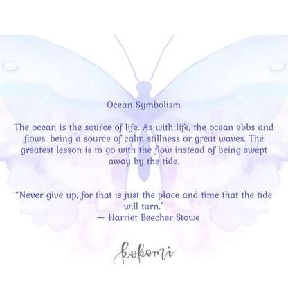 Deep Blue Ocean Resin/Glass Pendant