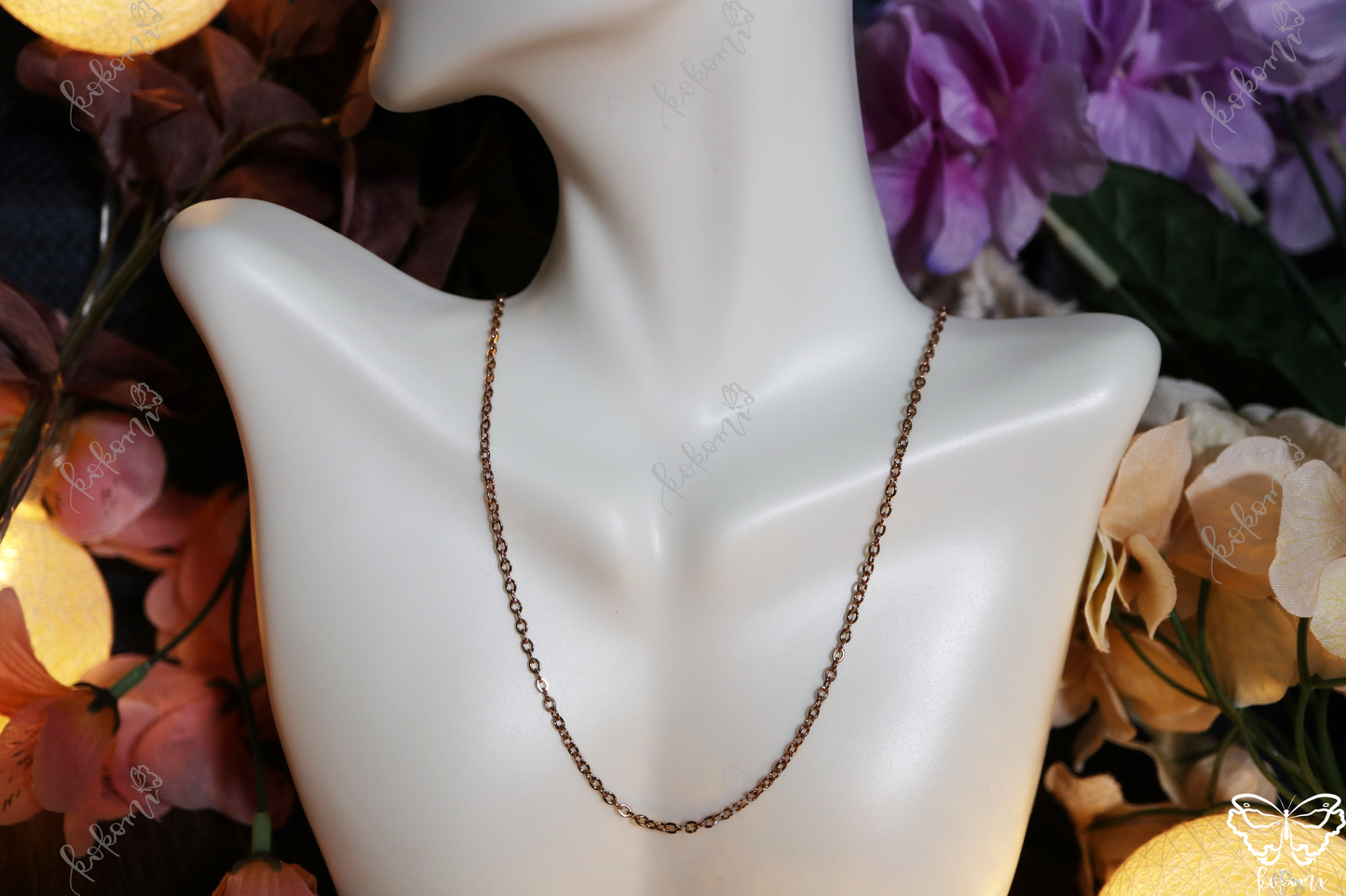 20" + 2" Extender 2mm Cable Chain (Stainless Steel)