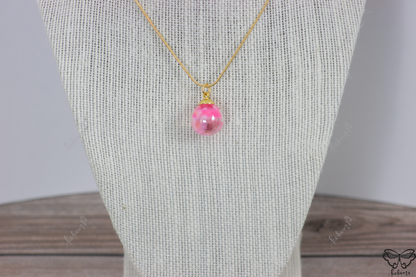Ink'd Pink Amore Resin/ AB Glass Pendant