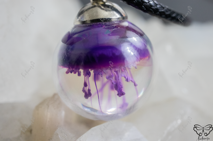 Ink'd Mixed Purple Resin/ Glass Pendant